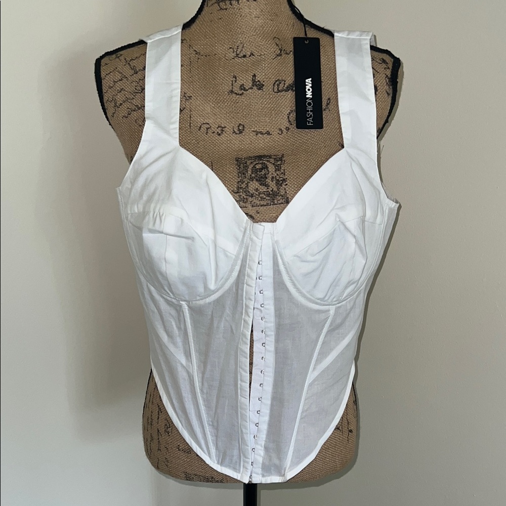 Fashion Nova White Corset Top